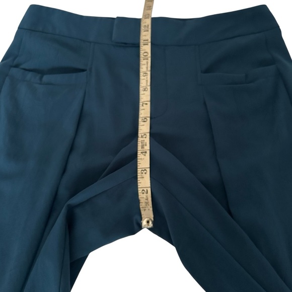 HELMUT LANG DARK TEAL PEGGED LEG ZIP ANKLE PANTS SIZE 4 - Picture 12 of 15